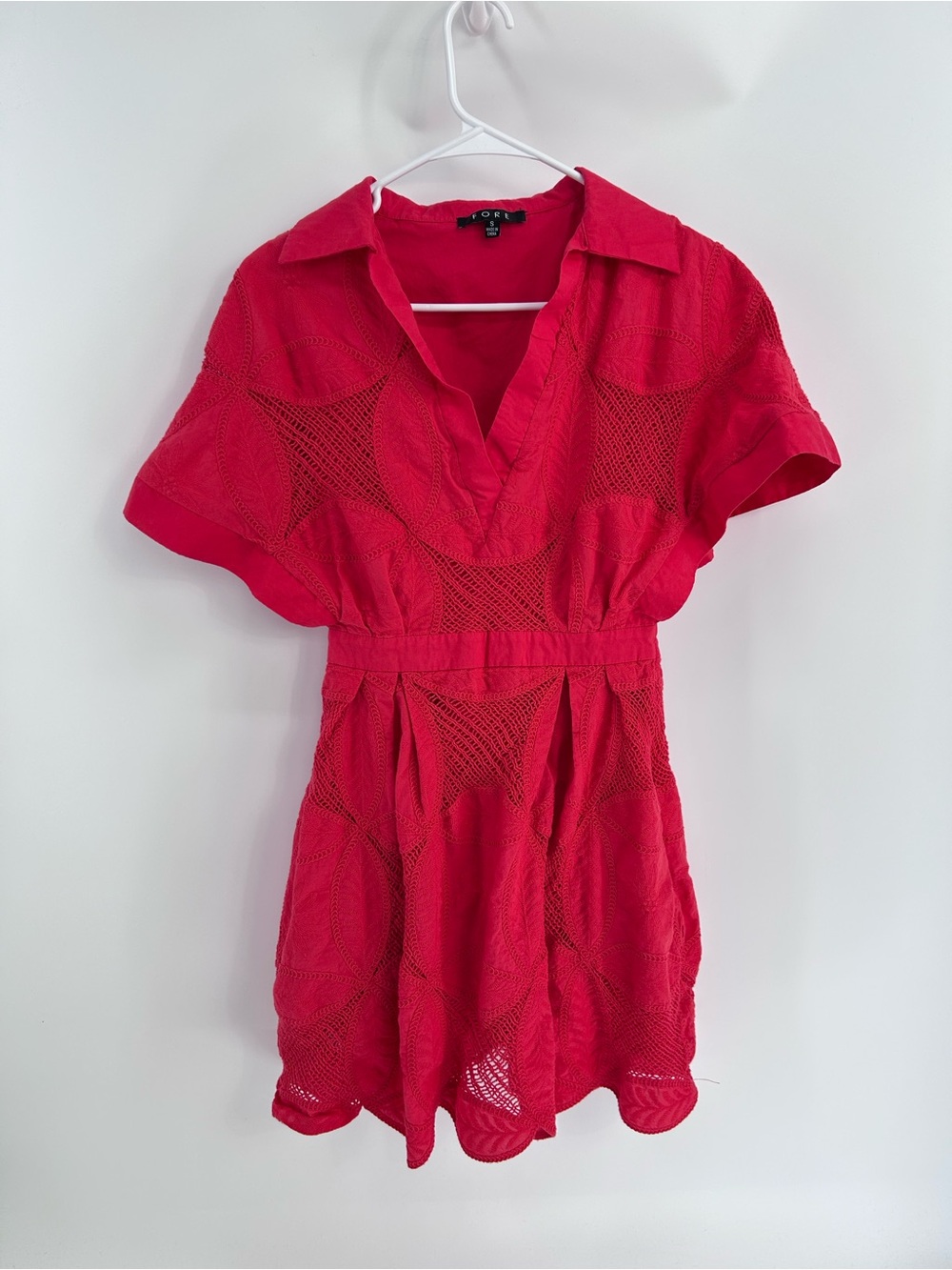 Avara Annie Red Netted Short Dress Boutique - Size small